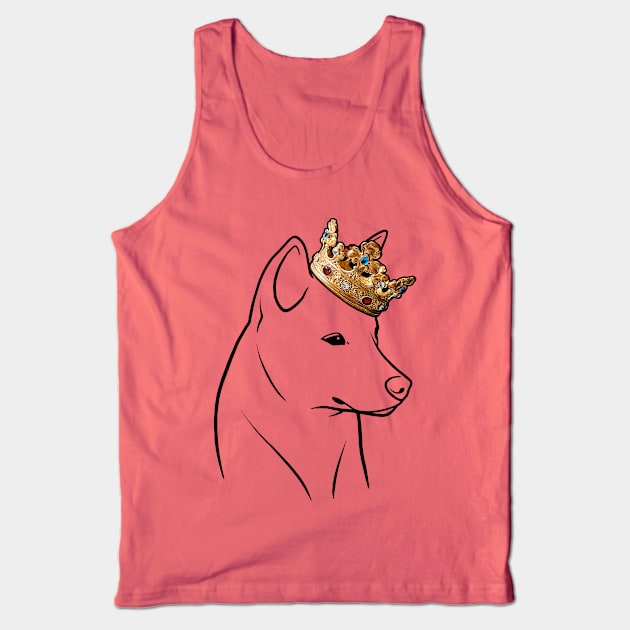 Jindo Dog King Queen Wearing Crown Tank Top by millersye